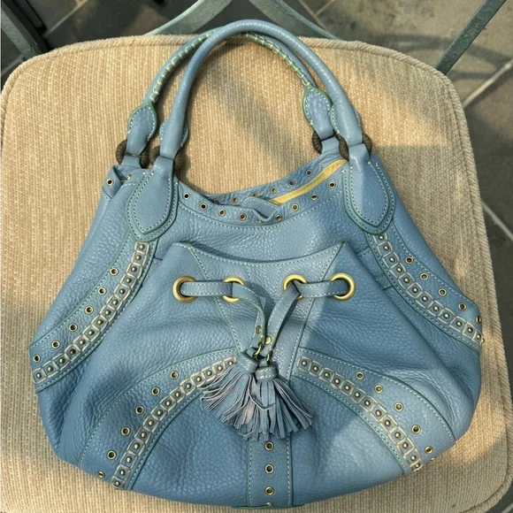 Cole Haan Bags Cole Haan Leather Blue Purse Poshmark
